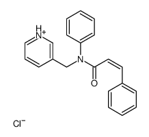 (E)-N,3-diphenyl-N-(pyridin-1-ium-3-ylmethyl)prop-2-enamide,chloride Structure