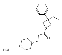 Hydrochlorid v. N-(3-Morpholino-propionyl-3-ethyl-3-phenyl-azetidin结构式
