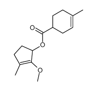 4-Methyl-cyclohex-3-enecarboxylic acid 2-methoxy-3-methyl-cyclopent-2-enyl ester结构式