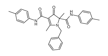 1-benzyl-2,5-dimethyl-3-oxo-N2,N4-di-p-tolyl-2,3-dihydro-1H-pyrrole-2,4-dicarboxamide结构式