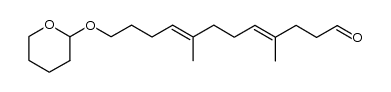 4,8-Dimethyl-12-tetrahydropyranyloxy-4(E),6(E)-dodecadiene-1-al Structure