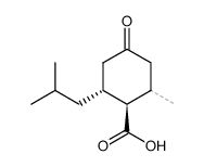 (+-)-2t-isobutyl-6ξ-methyl-4-oxo-cyclohexane-r-carboxylic acid Structure