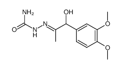 1-(3,4-dimethoxy-phenyl)-1-hydroxy-acetone semicarbazone结构式