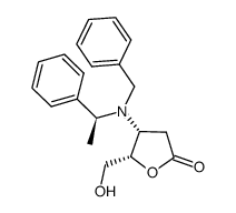 (4R,5S,αS)-4-[N-benzyl-N-(α-methylbenzyl)amino]-5-(hydroxymethyl)dihydrofuran-2-one结构式
