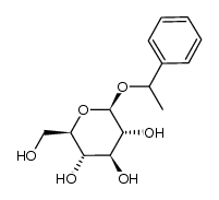 (RS)-1-phenylethyl β-D-glucopyranoside Structure