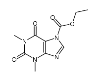 3,7-Dihydro-1,3-dimethyl-2,6-dioxo-1H-purin-7-carbonsaeure-ethylester Structure