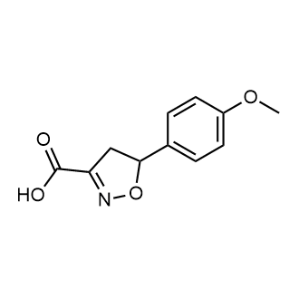 5-(4-Methoxyphenyl)-4,5-dihydro-1,2-oxazole-3-carboxylicacid structure