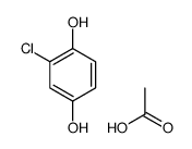 acetic acid,2-chlorobenzene-1,4-diol结构式