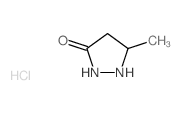 3-Pyrazolidinone,5-methyl-, hydrochloride (1:1) Structure