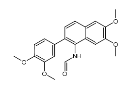 N-formyl-2-(3,4-dimethoxyphenyl)-6,7-dimethoxynaphthalen-1-amine结构式