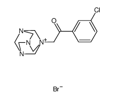 1-(2-(3-chlorophenyl)-2-oxoethyl)-1,3,5,7-tetraazaadamantan-1-ium bromide Structure