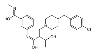 3-[(2-{[4-(4-Chlorobenzyl)-1-piperidinyl]methyl}-3-hydroxybutanoy l)amino]-N-methylbenzamide结构式