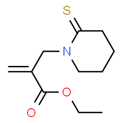 1-Piperidinepropanoic acid,-alpha--methylene-2-thioxo-,ethyl ester Structure