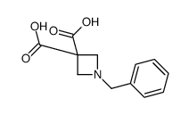 1-(Phenylmethyl)-3,3-azetidinedicarboxylic acid Structure