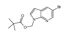 (5-Bromo-1H-pyrrolo[2,3-b]pyridin-1-yl)methyl pivalate结构式