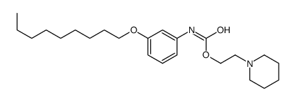 2-piperidin-1-ylethyl N-(3-nonoxyphenyl)carbamate结构式