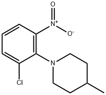 1-(2-Chloro-6-nitro-phenyl)-4-methyl-piperidine Structure