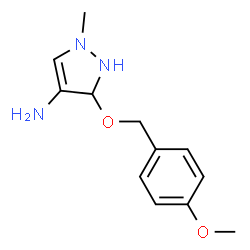 3-(4-METHOXYBENZYLOXY)-1-METHYL-2,3-DIHYDRO-1H-PYRAZOL-4-AMINE结构式