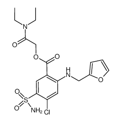 N,N-diethylaminocarbonylmethyl 5-aminosulfonyl-4-chloro-2-[(2-furanylmethyl)amino]benzoate Structure