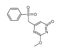 5-(benzenesulfonylmethyl)-3-methoxy-1-oxido-1,2,4-triazin-1-ium结构式