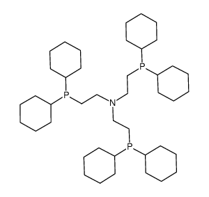 tris(o-2-dicyclohexylphosphinoethyl)amine Structure