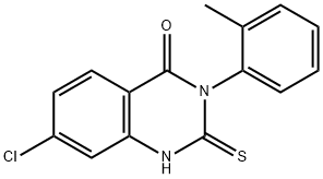 7-chloro-3-(2-methylphenyl)-2-sulfanyl-3,4-dihydroquinazolin-4-one structure