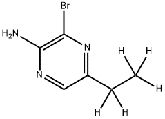2-Amino-3-bromo-5-(ethyl-d5)-pyrazine结构式