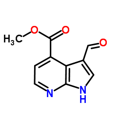 4-Methoxycarbonyl-7-azaindole-3-carbaldehyde structure