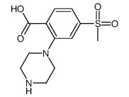 4-(METHYLSULFONYL)-2-PIPERAZINOBENZOIC ACID structure