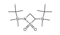 1,4-Bis(tert-butyldimethylsilyl)-1,2-thiazetidine 1,1-dioxide Structure