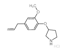 3-(4-Allyl-2-methoxyphenoxy)pyrrolidine hydrochloride Structure