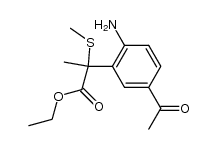 ethyl 2-[[3-(1-oxoethyl)-6-amino]phenyl]-2-methylthiopropionate Structure