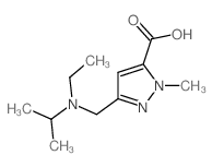 3-((ETHYL(ISOPROPYL)AMINO)METHYL)-1-METHYL-1H-PYRAZOLE-5-CARBOXYLIC ACID structure