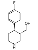 (3S,4R)-(-)-4-(4\'-氟苯基)3-羟甲基)-哌啶结构式