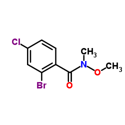 2-Bromo-4-chloro-N-methoxy-N-methylbenzamide structure