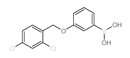 3-(24-二氯苯基甲氧基)苯硼酸结构式
