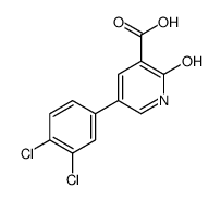 5-(3,4-dichlorophenyl)-2-oxo-1H-pyridine-3-carboxylic acid结构式