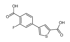 4-(4-carboxy-3-fluorophenyl)thiophene-2-carboxylic acid结构式