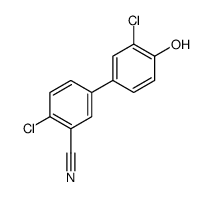 2-chloro-5-(3-chloro-4-hydroxyphenyl)benzonitrile Structure