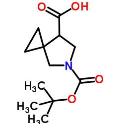 5-[(tert-butoxy)carbonyl]-5-azaspiro[2.4]heptane-7-carboxylic acid structure