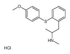 Benzeneethanamine, 2-((4-methoxyphenyl)thio)-N,alpha-dimethyl-, hydroc hloride Structure