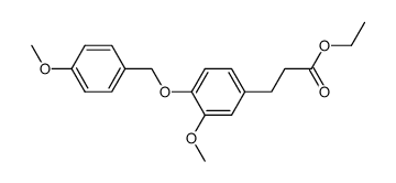 ethyl 3-(3'-methoxy-4'-p-methoxybenzyloxy)phenylpropanoate Structure