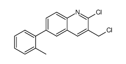 2-chloro-3-(chloromethyl)-6-o-tolylquinoline结构式