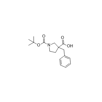 3-Benzyl-1-(tert-butoxycarbonyl)pyrrolidine-3-carboxylicacid Structure
