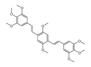 1,4-dimethoxy-2,5-bis[2-(3,4,5-trimethoxyphenyl)ethenyl]benzene结构式