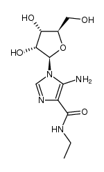 5-amino-N-ethyl-1-β-D-ribofuranosylimidazole-4-carboxamide Structure