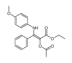 ethyl 2-acetoxy-3-(4-methoxyphenylamino)-3-phenylacrylate Structure