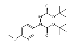 di-tert-butyl 1-(6-methoxypyridin-3-yl)hydrazine-1,2-dicarboxylate结构式