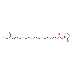 Chloroacetamido-PEG4-NHS ester structure