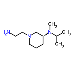 (3R)-1-(2-Aminoethyl)-N-isopropyl-N-methyl-3-piperidinamine结构式